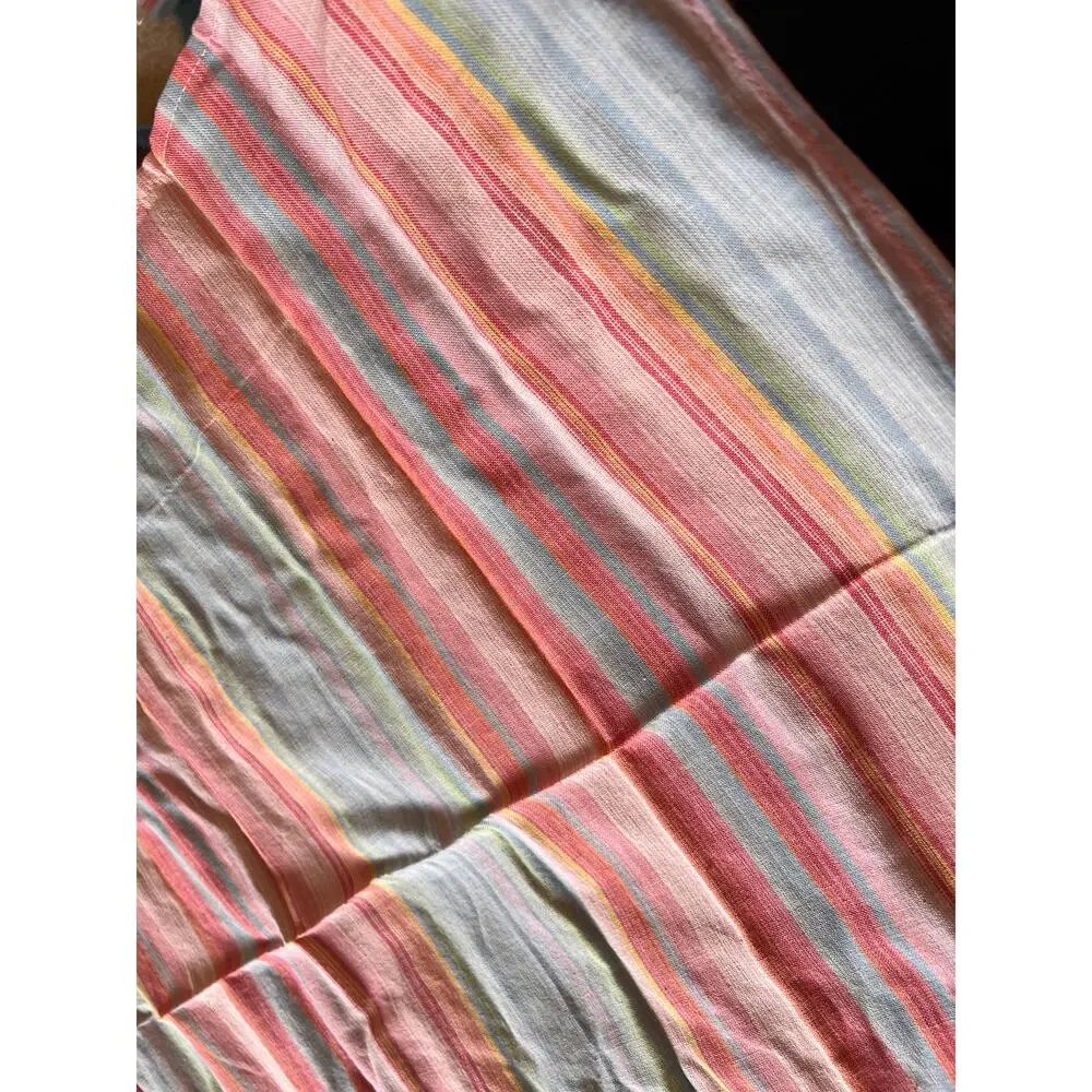 Vintage striped pastel cloth napkins w/ tropical fish napkin rings beach party